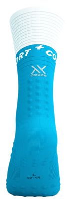 Chaussettes Compressport Mid Compression V2.0 Bleu/Blanc