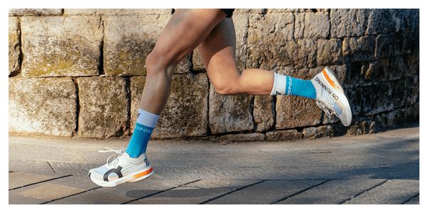 Chaussettes Compressport Mid Compression V2.0 Bleu/Blanc