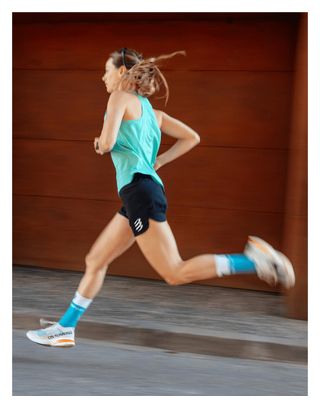 Chaussettes Compressport Mid Compression V2.0 Bleu/Blanc