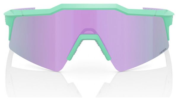 Lunettes 100% Speedcraft SL Soft Tact Vert - Ecran HiPER Mirror Violet