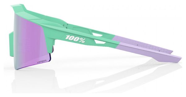 Lunettes 100% Speedcraft SL Soft Tact Vert - Ecran HiPER Mirror Violet