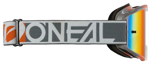 O'Neal B-10 Duplex Maske Grau/Orange Radiumschirm Rot