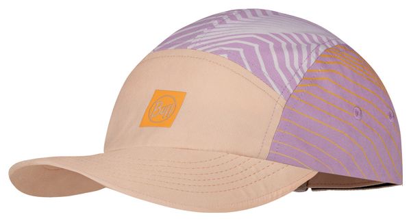 Buff 5 Panel Go Children's Cap Beige/Pink