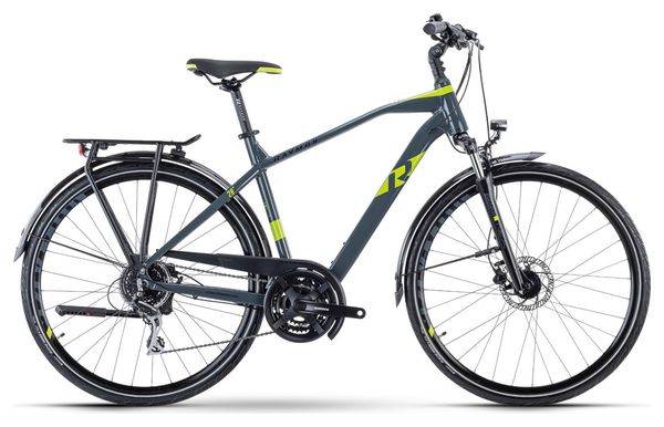 Raymon TourRay 3.0 Trekking Bike Shimano Acera 8S 700 mm Dark Grey Lime Green 2023