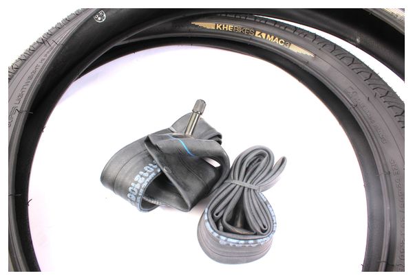 Pneus BMX 2x MAC3 + 2x Chambre à air KHE Twiggy