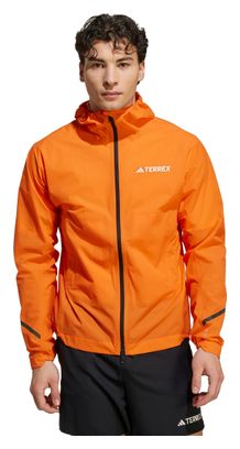 Waterproof jacket adidas Terrex Xperior Light Rain Orange Homme