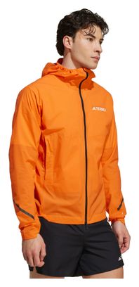 Waterproof jacket adidas Terrex Xperior Light Rain Orange Homme