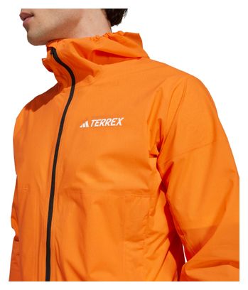 Waterproof jacket adidas Terrex Xperior Light Rain Orange Homme