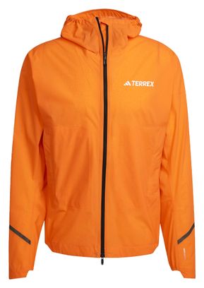 Waterproof jacket adidas Terrex Xperior Light Rain Orange Homme
