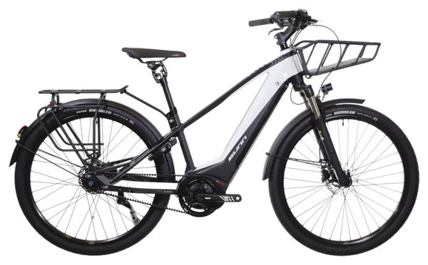 VTC Électrique Sunn Urb Rely Mixte Shimano Nexus 7V Courroie 27.7'' Blanc Noir 2023