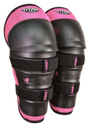 Fox Peewee Titan Junior Knie- en Scheenbeschermer Zwart/Roze