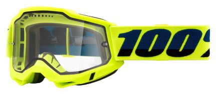 100% ACCURI 2 Enduro MTB Maske | Gelb | Klare Brille