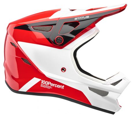 Casco integrale da bambino 100% Status Hellfire Bianco / Rosso