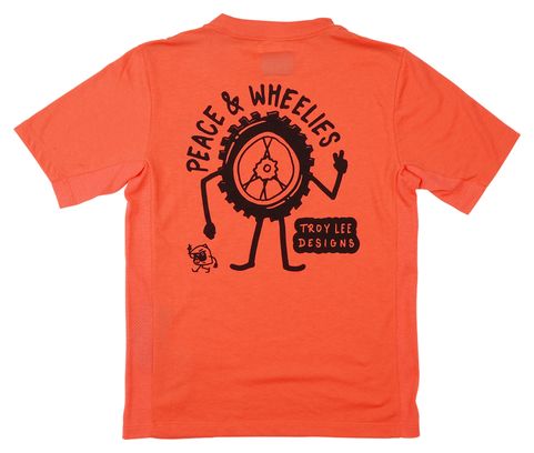 Troy Lee Designs Skyline Ride Youth Orange Maglia a maniche corte da bambino