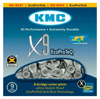 KMC X9 Catena EPT 116 Collegamenti Argento