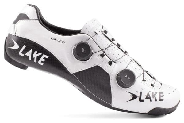 Zapatillas de carretera blancas / negras Lake CX403