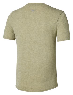 Camiseta de manga corta Mizuno Impulse Core beige para hombre