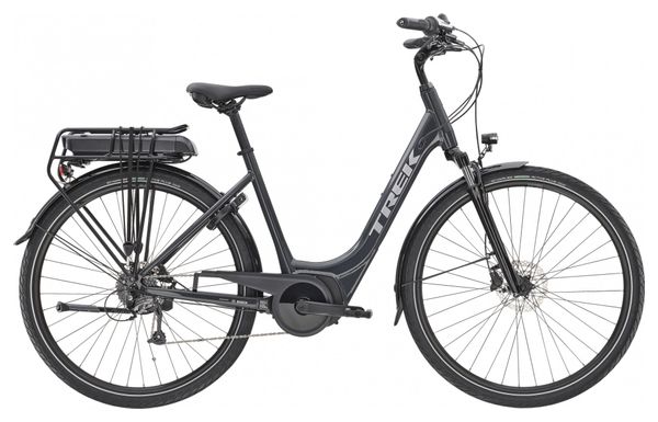 Vélo de Ville Électrique Trek VERVE+ 1 LOWSTEP Shimano Altus 8V Noir 300wh 2023