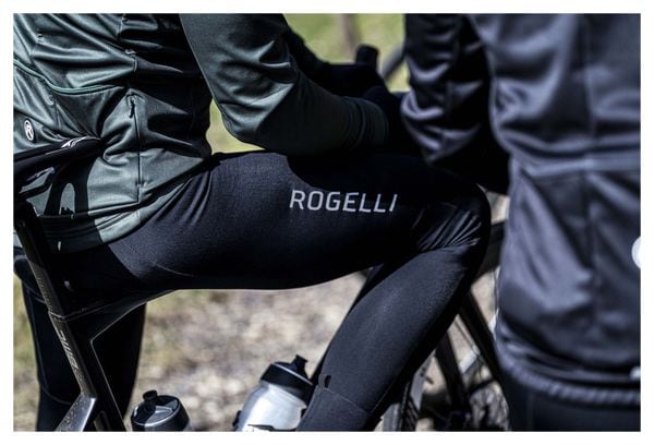 Cuissard Long Velo Avec Bretelless Avec Peau Rogelli Essential - Homme - Noir