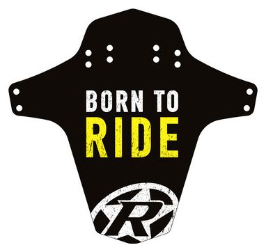 Front / Rear Fender Reverse Mudgard Born to Ride Black / Yellow