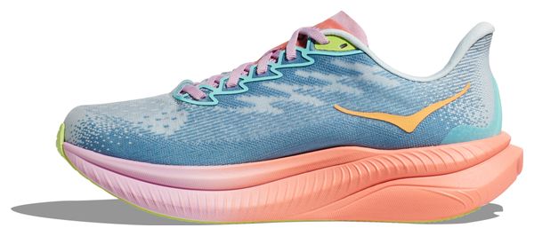 Hoka One One Mach 6 Blue Pink Women's Running Shoes