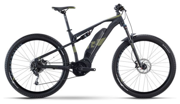 R Raymon FullRay E-Nine 5.0 MTB elettrica a sospensione completa Shimano Altus / Deore 9S 500 Wh 29'' Black Khaki 2021