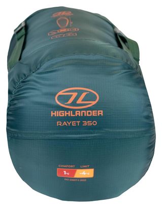 Sac de couchage momie Highlander Rayet 350 Pine Green -4°C - Vert