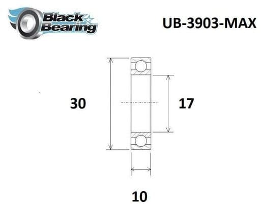 Roulement Max - Blackbearing - 3903 2rs - 17 x 30 x 10 mm