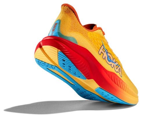 Hoka One One Mach 6 Oranje Rood Dames Hardloopschoenen