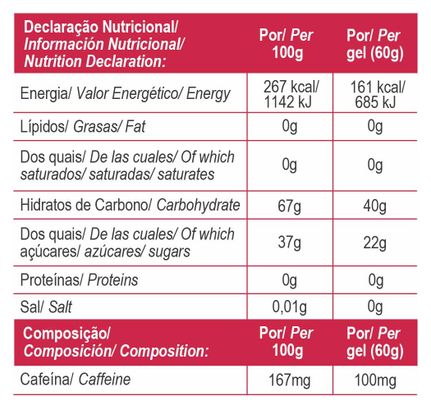 Gel énergétique GoldNutrition Carb Max Energy Gel Fraise - 60g