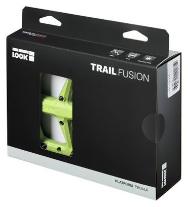 Paire de Pédales Plates Look Trail Fusion Vert Lime