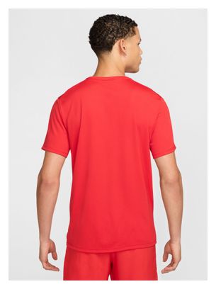 Heren Nike Dri-Fit UV Miler Red Jersey met korte mouwen