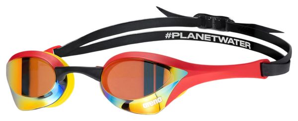 Arena Cobra Ultra Swipe Mirror Gold/Red Swimming Goggles