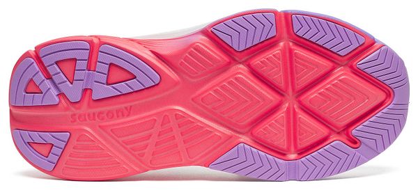 Chaussures Running Saucony Guide 18 Blanc/Rose/Violet Femme