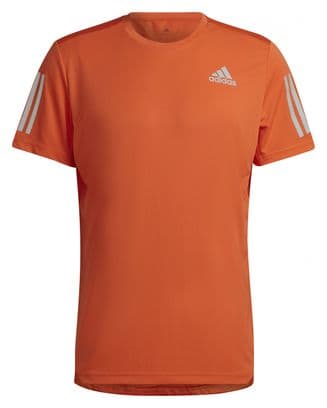 Maillot Manches Courtes adidas running Own The Run Orange Homme