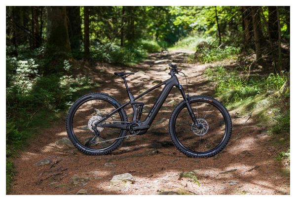 VTT Électrique Tout-Suspendu Cube Stereo Hybrid 140 HPC SLX 750 Shimano Deore/XT 12V 750 Wh 29'' Gris Carbon Reflex 2023