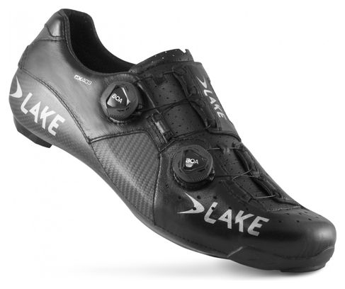 Lake CX403-X Road Shoes Black / Silver - Modelo horma ancha