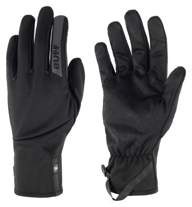 Buff Windproof Long Gloves, Black