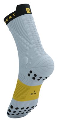 Chaussettes Compressport Pro Racing Socks V4.0 Trail Gris/Jaune 