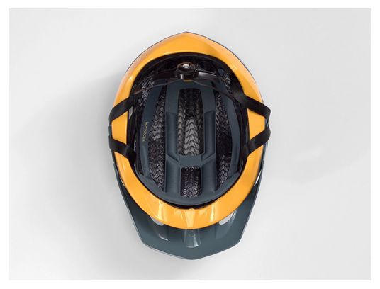 Bontrager Blaze WaveCel Battleship MTB-Helm Blau / Gelb