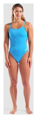 Bañador de una pieza para mujer con espalda descubierta Challenge Back azul cielo 