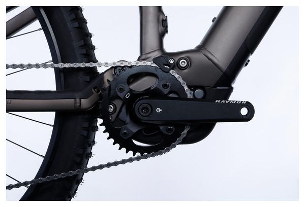 VTT Electrique Tout Suspendu Raymon TrailRay 160E 9.0 Tektro 10V 720 Wh 29'' Gris
