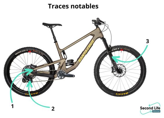 Producto renovado - Bicicleta de montaña Santa Cruz 5010 v5 Carbon CC Sram GX AXS Eagle 12V 27,5''/29'' Níquel Mate/Amarillo 2023