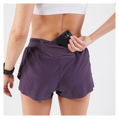 Pantaloncini da corsa Kiprun Run 900 Light Violet Donna