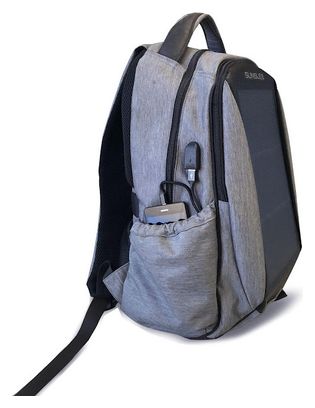 Sunslice Zenith Sac à Dos Solaire Gris pour Vélo  Voyage et Utilisation Quotidienne