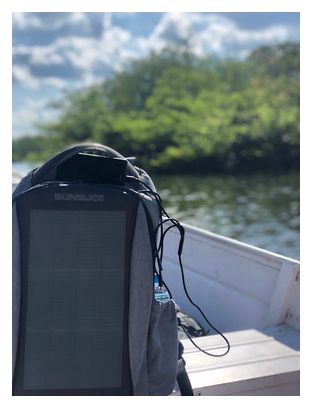Sunslice Zenith Sac à Dos Solaire Gris pour Vélo  Voyage et Utilisation Quotidienne