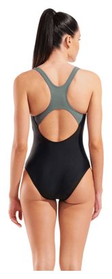 Maillot de Bain Arena Control Pro Back Noir/Vert Femme