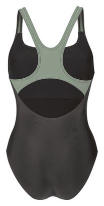 Maillot de Bain Arena Control Pro Back Noir/Vert Femme