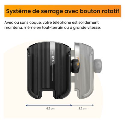 Support Téléphone pour Velo - Robuste - Vélo électrique - Couvercle ouvert