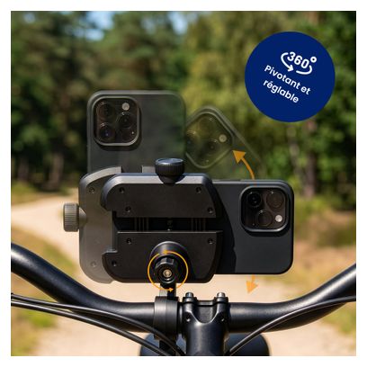 Support Téléphone pour Velo - Robuste - Vélo électrique - Couvercle ouvert